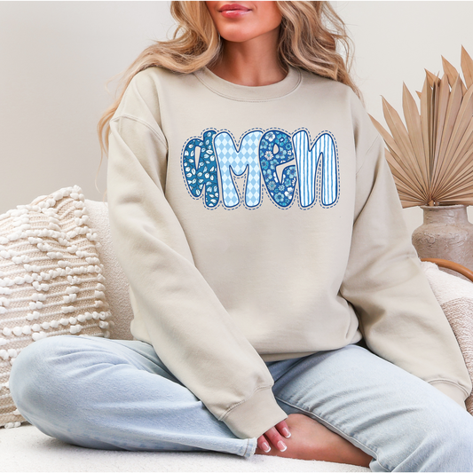 Amen- Patterned Crew