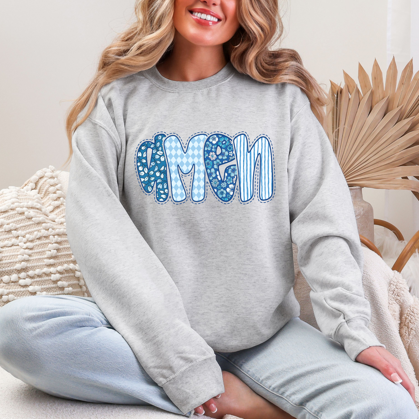Amen- Patterned Crew
