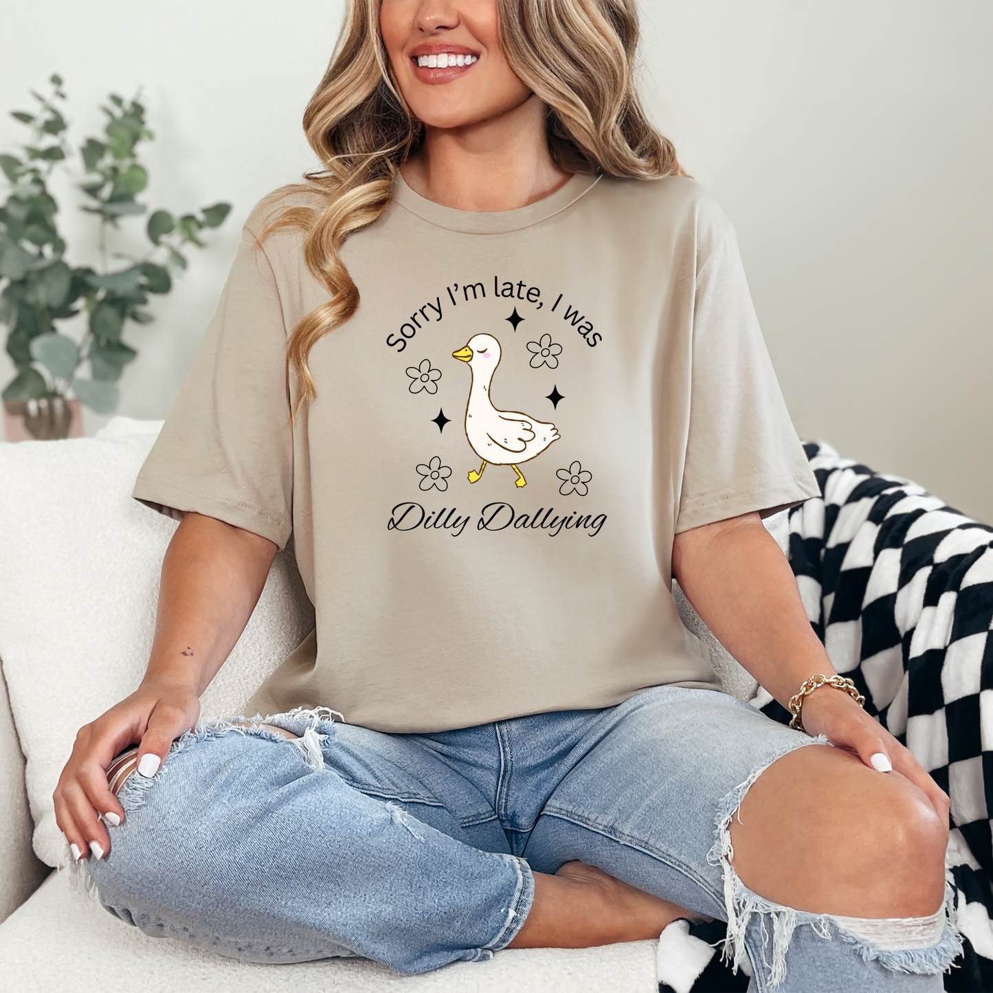 Black Floral Dilly Dally