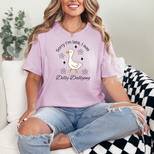 Black Floral Dilly Dally